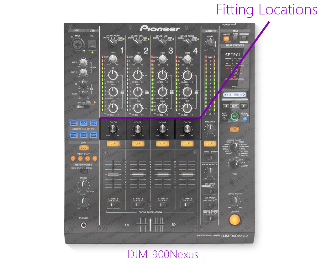 PIONEER COLOR EFFECT FX KNOB DJM 700 800 850 900 5000 XDJ RX